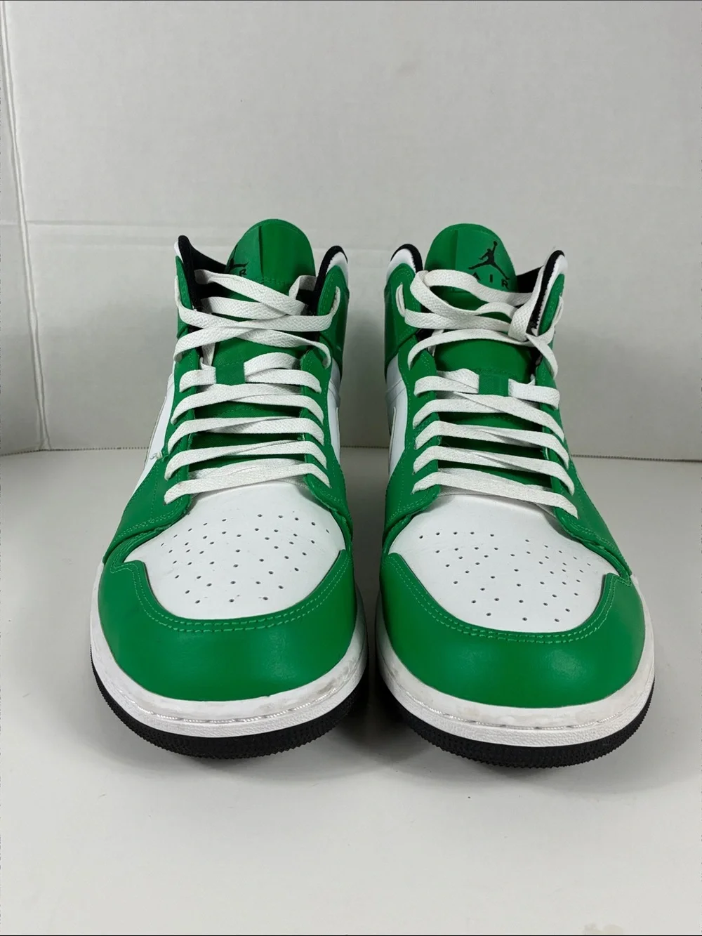 Jordan Men's Mid-Top Sneakers - Green/White Size 14